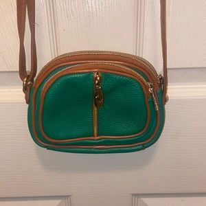 Over the shoulder green purse